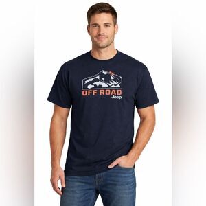 Jeep Men's Jeep Off Road Mountain Graphic T-shirt in Black Size X Large